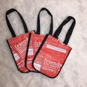 3 Reusable Lululemon Red Bags